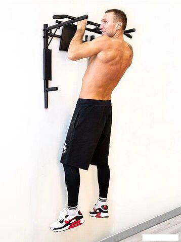 Турник с брусьями Absolute Champion Железное тело 3 в 1 АЧ 11656 (белый, черные ручки)