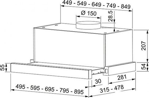 Кухонная вытяжка Franke Touch BK 60 315.0702.966