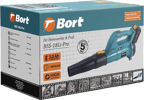 Ручная воздуходувка Bort BSS-18Li-Pro (с АКБ)