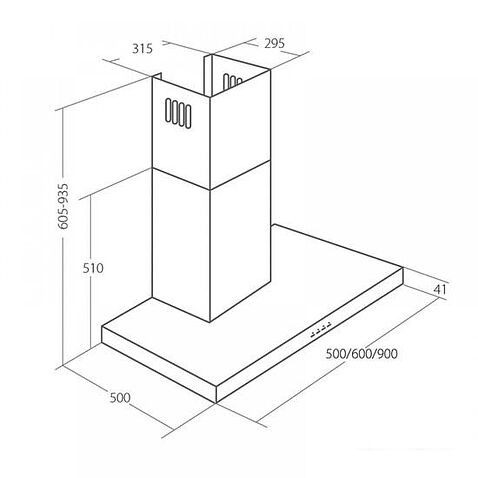 Кухонная вытяжка Akpo Feniks Slim Glass Eco 60 WK-4 (черное стекло/нержавеющая сталь)