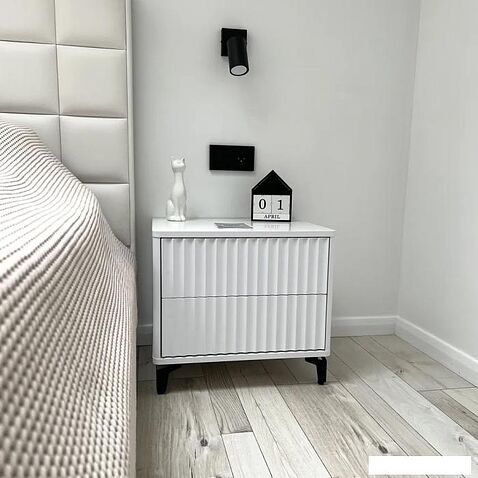 Тумба Shtabe Royal 5003 эко (белый/белый/черный)