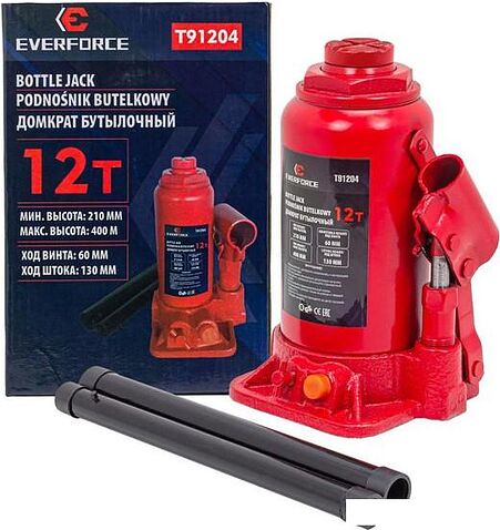 Бутылочный домкрат Everforce EF-T91204 12т