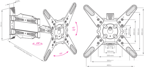 Кронштейн Kromax ATLANTIS-40 (белый)