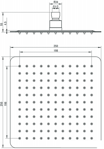 Верхний душ Deante Floks NAC 002K