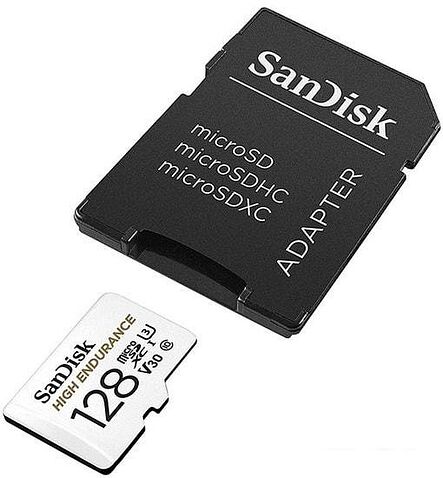 Карта памяти SanDisk High Endurance microSDXC SDSQQNR-128G-GN6IA 128GB (с адаптером)
