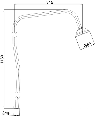 Верхний душ Rubineta 621998