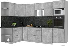 Готовая кухня Интерлиния Мила Лайт 1.68x3.0 левая (бетон/бетон/кастилло темный) Готовая кухня Интерлиния Мила Лайт 1.68x3.0 левая (бетон/бетон/кастилло темный)