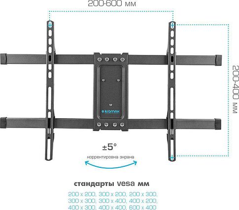 Кронштейн для телевизора Kromax Corbel-8 (темно-серый)