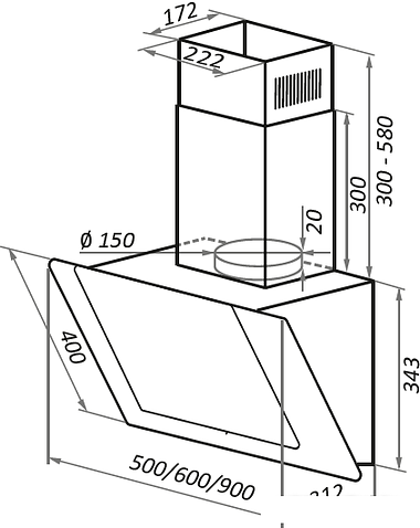 Кухонная вытяжка MAUNFELD Wind 60 (белый)