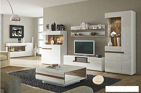 Журнальный столик Anrex Linate Typ 71 (белый/сонома трюфель)