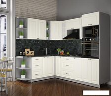 Готовая кухня Интерлиния Мила Деко 1.88x2.4 левая (слоновая кость/слоновая кость/кастилло темный) Готовая кухня Интерлиния Мила Деко 1.88x2.4 левая (слоновая кость/слоновая кость/кастилло темный)