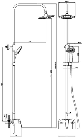 Душевая система  Diadonna D80-337124