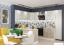 Шкаф напольный Горизонт Европа угловой (белый крафт)