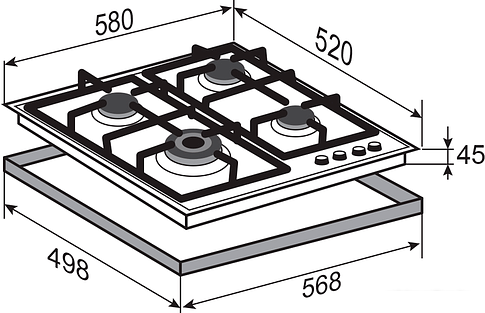 Варочная панель Zigmund & Shtain MN 199.61 W