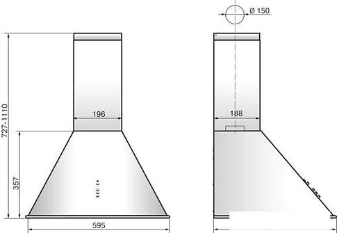 Кухонная вытяжка Elikor Омега 60П-650-К3Д (черный/нержавейка)