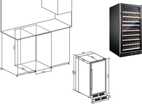 Винный шкаф Temptech WP120DCB