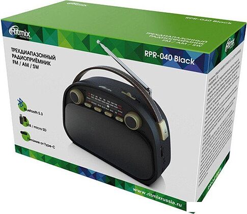 Радиоприемник Ritmix RPR-040 (черный)