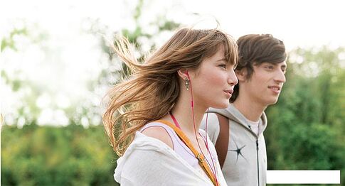 Наушники с микрофоном Panasonic RP-TCM115 (синий)