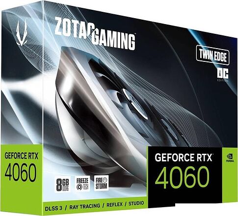 Видеокарта ZOTAC GeForce RTX 4060 8GB Twin Edge OC ZT-D40600H-10M