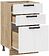 Шкаф напольный Трия Детройт 1Н5Я3 исп.2 (дуб крафт золотой/белый глянец)