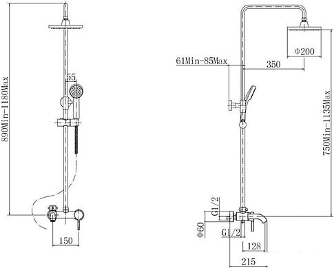 Душевая система Fashun A2416