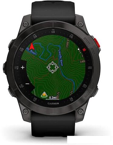 Умные часы Garmin Epix Sapphire Gen 2 (черный титан/черный)