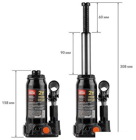 Бутылочный домкрат Startul Auto ST8019-02 2т