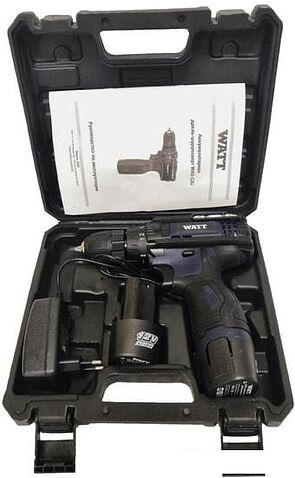 Дрель-шуруповерт WATT WAS-12Li 1.012.025.21 (с 2-мя АКБ, кейс)
