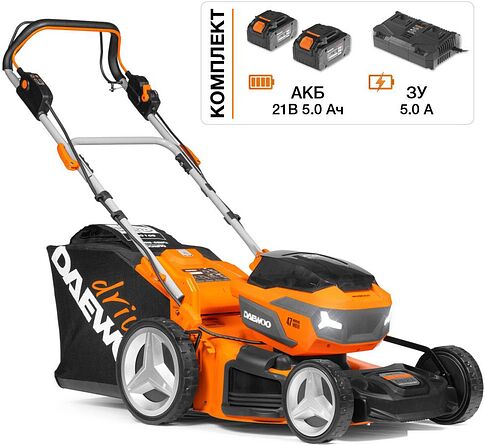 Газонокосилка Daewoo Power DLM 5042Li-S Set (с 2-мя АКБ)
