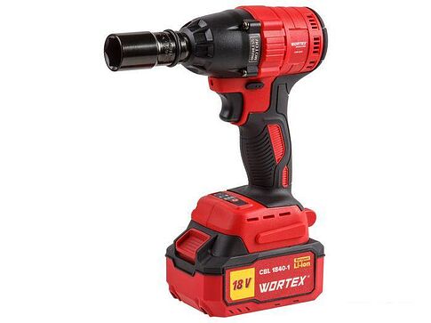 Гайковерт Wortex CWR 0318 0329229 (с 1-м АКБ, кейс, оснастка)