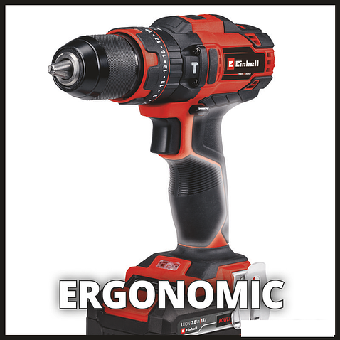 Ударная дрель-шуруповерт Einhell TE-CD 18/40 Li BL 4513995 (с 2-мя АКБ, кейс)