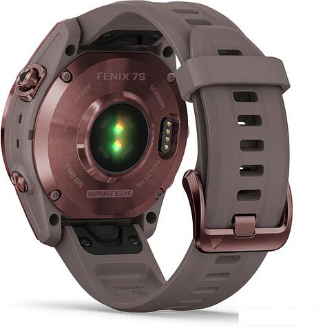 Умные часы Garmin Fenix 7S Sapphire Solar 42 мм (темно-бронзовый титан/сланцевый)