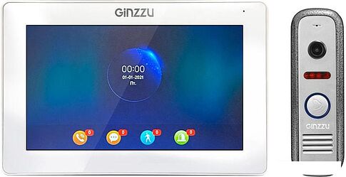 Комплект видеодомофона Ginzzu DPI-0721
