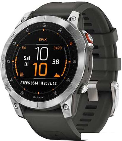 Умные часы Garmin Epix Gen 2 (cланцевая сталь/черный)