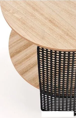 Журнальный столик Halmar Trafica (натуральный/черный)