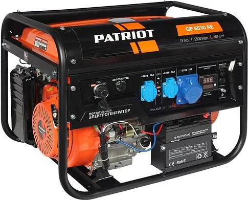 Бензиновый генератор Patriot GP 6510AE