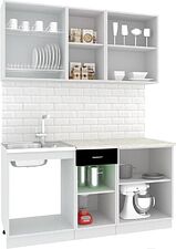 Кухня Кортекс-мебель Корнелия Экстра 1.6м (белый/береза/королевский опал) Кухня Кортекс-мебель Корнелия Экстра 1.6м (белый/береза/королевский опал)