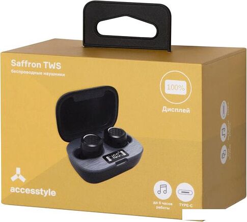 Наушники AccesStyle Saffron TWS (черный)
