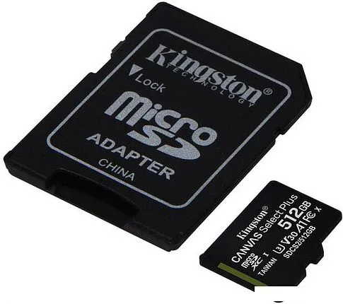 Карта памяти Kingston Canvas Select Plus microSDXC 512GB (с адаптером)