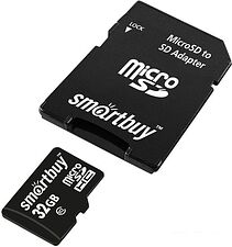 Карта памяти Smart Buy microSDHC SB32GBSDCL10-01LE 32GB (с адаптером) Карта памяти Smart Buy microSDHC SB32GBSDCL10-01LE 32GB (с адаптером)