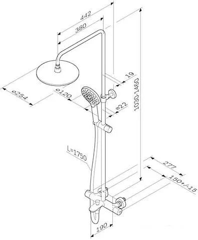 Душевая система AM.PM Like F0780564