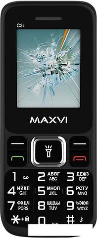 Мобильный телефон Maxvi C3i (черный)