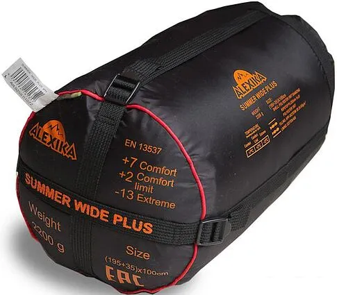 Спальный мешок AlexikA Summer Wide Plus 230 (правая молния, оливковый)