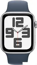 Умные часы Apple Watch SE 2 44 мм (алюминиевый корпус, серебристый/грозовой синий, спортивный силиконовый ремешок M/L) Умные часы Apple Watch SE 2 44 мм (алюминиевый корпус, серебристый/грозовой синий, спортивный силиконовый ремешок M/L)