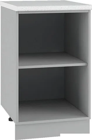 Шкаф напольный ДСВ Тренто С 500 левый (серый/белый)