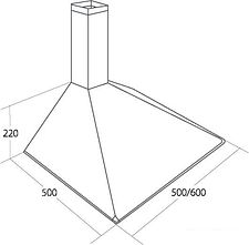 Кухонная вытяжка Akpo Soft 60 WK-5 (медный, с коробом)