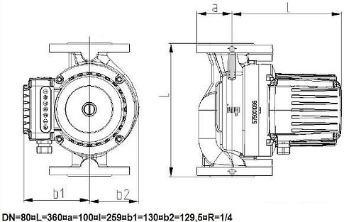 Циркуляционный насос IMP Pumps GHNbasic II 80-190F PN10