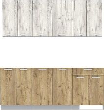 Готовая кухня Интерлиния Мила Лайт 2.0-60 без столешницы (дуб белый/дуб золотой) Готовая кухня Интерлиния Мила Лайт 2.0-60 без столешницы (дуб белый/дуб золотой)