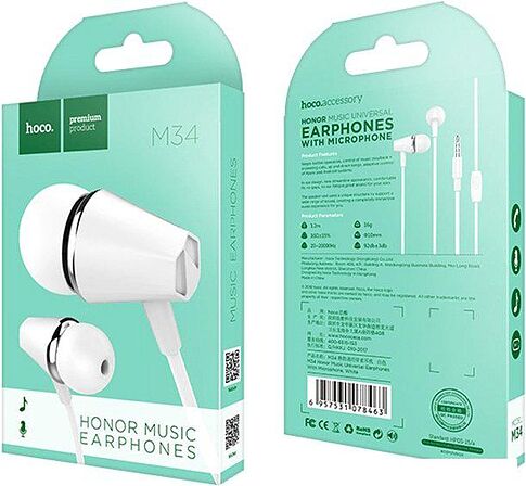 Наушники с микрофоном Hoco M34 (белый)