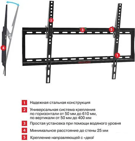 Кронштейн Arm Media STEEL-2 NEW (черный)